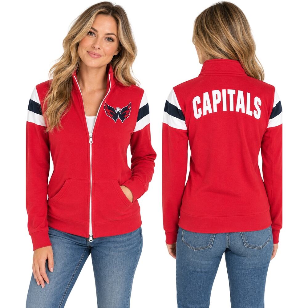 ’47 Brand Washington Capitals Women’s Full Zip Jacket Red Large NHL